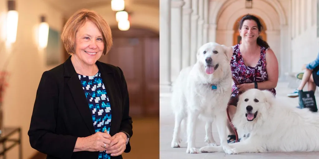 A photo of Dean Barbara Schaal and Dean Jen Smith. 